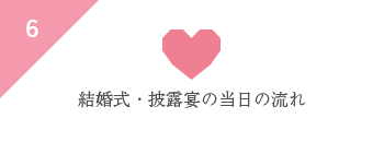 結婚式・披露宴の当日の流れ